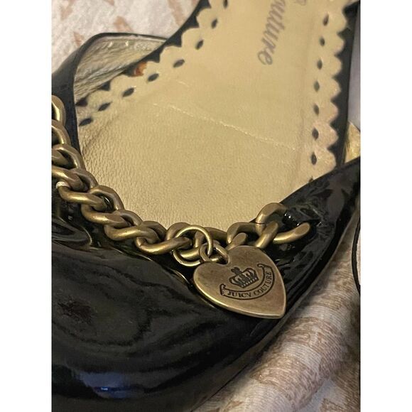Og vintage juicy couture charmed charm chain flats /shoes black - Picture 4 of 8